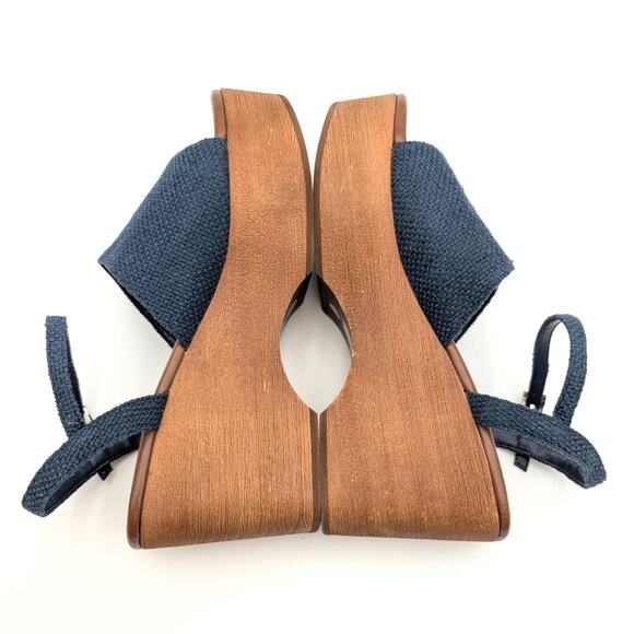 Jeffrey Campbell On Deck Platform Sandal Women's Navy Blue Size US11 EU42 - Picture 7 of 9